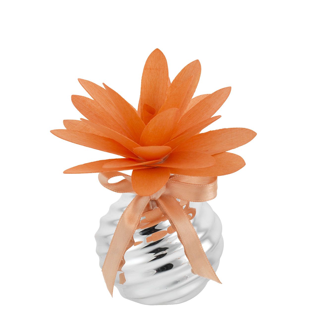 SFERA 70*75 CON DIFFUSORE DALIA STILIZZATA IN LEGNO SALMONE